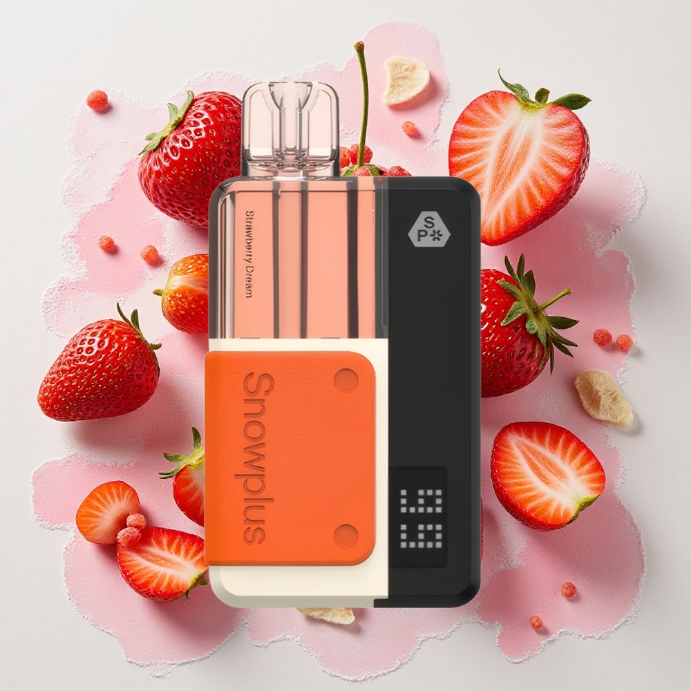 Snowplus Swift 15000 Puffs ストロベリードリーム Pod Kit デュアルメッシュ 1000mAh Japan vape