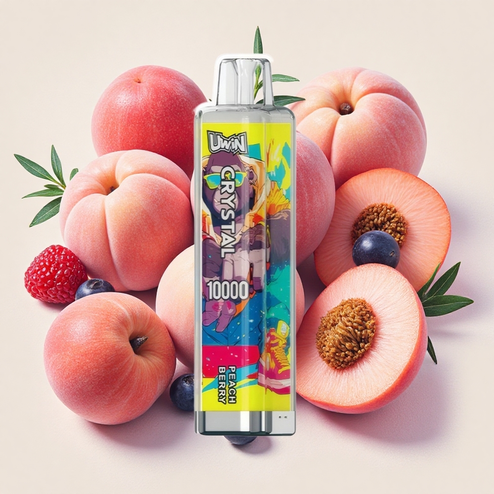 UWIN Crystal 10000 Puffs ピーチベリー（18ml/650mAh）Japan vape