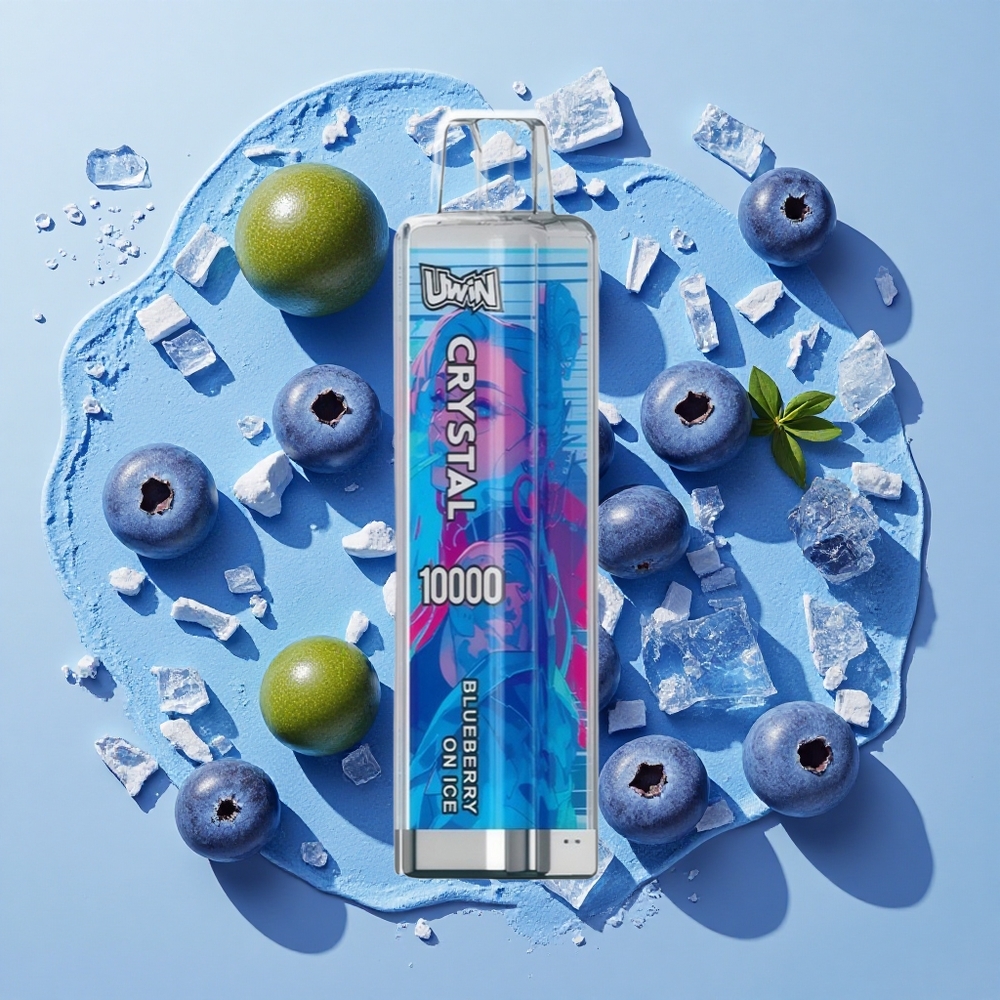 UWIN Crystal 10000 Puffs ブルーベリー・オン・アイス 18ml Japan vape