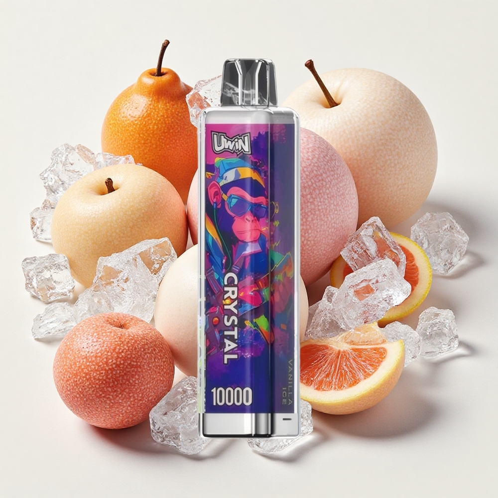 UWIN Crystal 10000 Puffs バニラアイス 18ml&RGBライト Japan vape