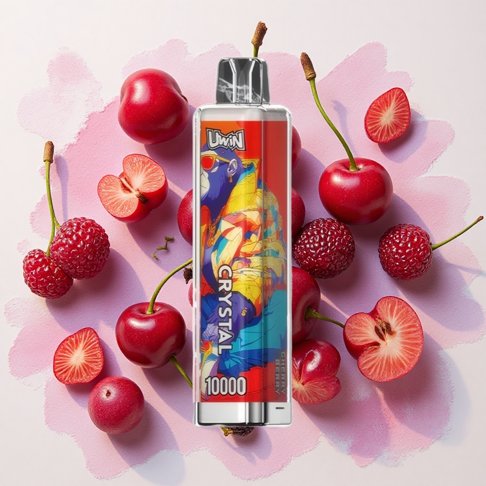 UWIN Crystal 10000 Puffs チェリーベリー RGBライト搭載 Japan vape