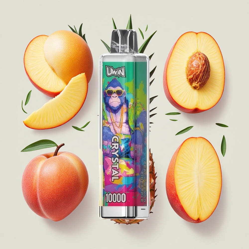 UWIN Crystal 10000 Puffs ピーチマンゴーパインアップル RGBライト搭載 Japan vape