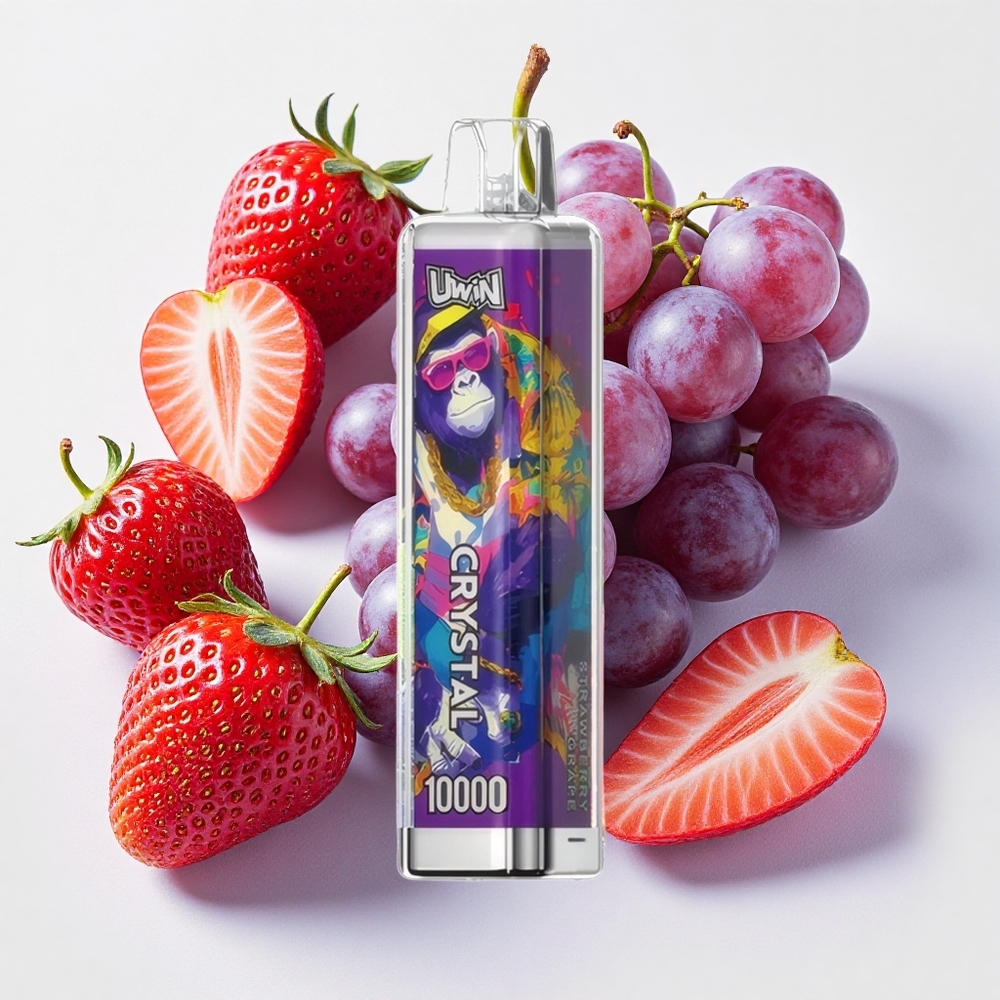 UWIN Crystal 10000 Puffs ストロベリーグレープ RGBライト搭載 Japan vape