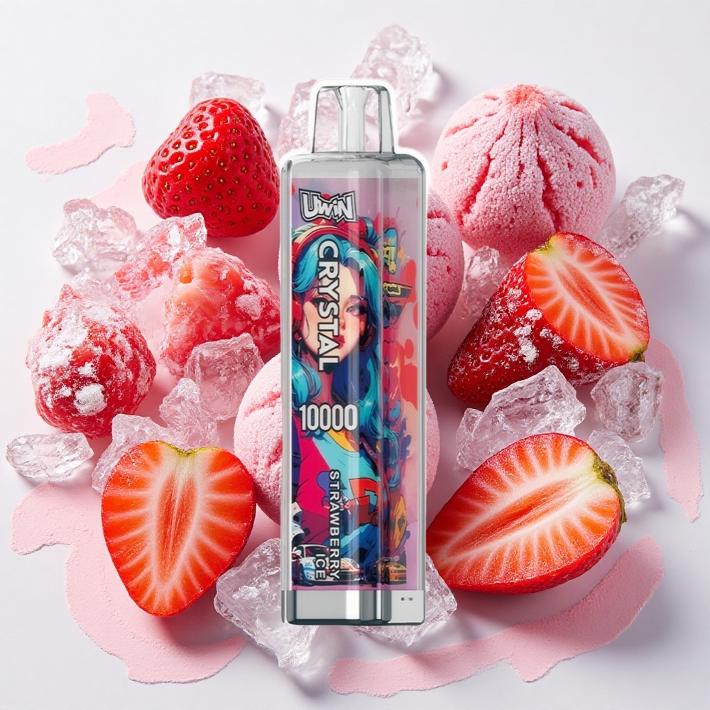 UWIN Crystal 10000 Puffs ストロベリーアイス RGBライト Japan vape