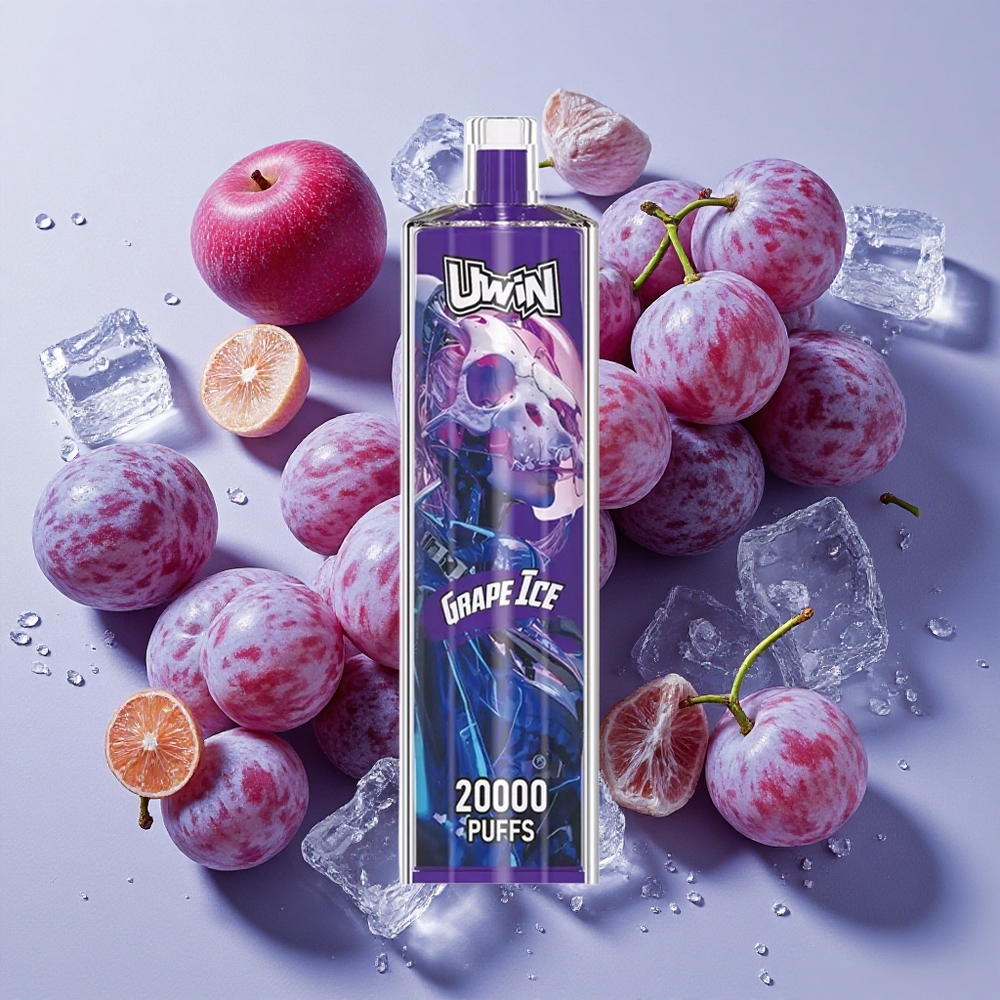 Uwin Shisha Hookah Crystal 20000 Puffs グレープアイス 22ml リチャージャブル Japan vape