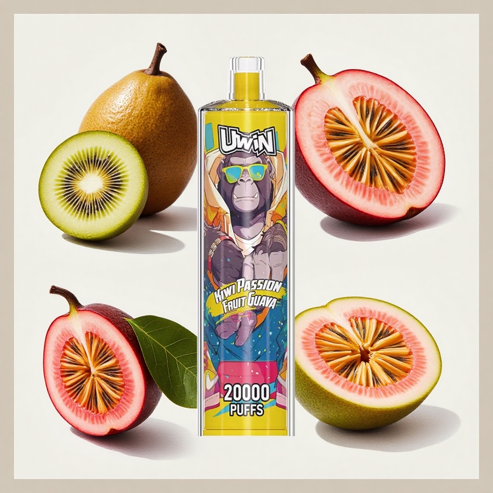 Uwin Shisha Hookah Crystal 20000 Puffs キウイパッションフルーツグアバ 22ml Japan vape