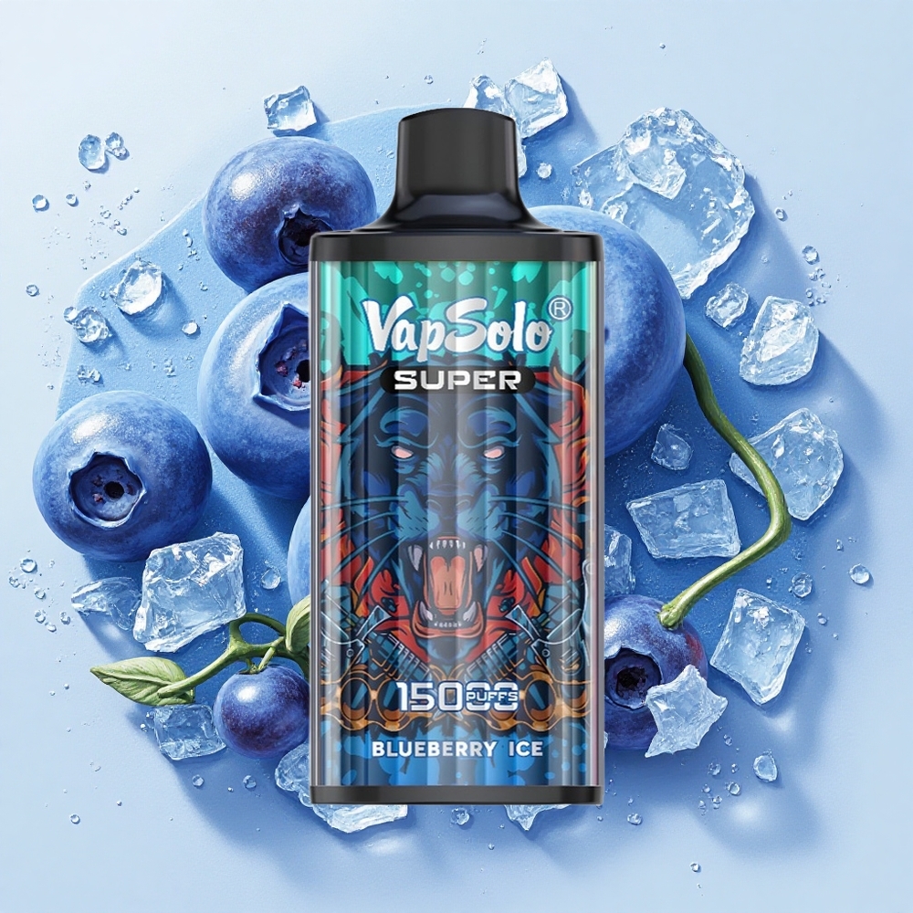 Vapsolo Super 15000 Puffs ブルーベリーアイス 40ml Japan vape