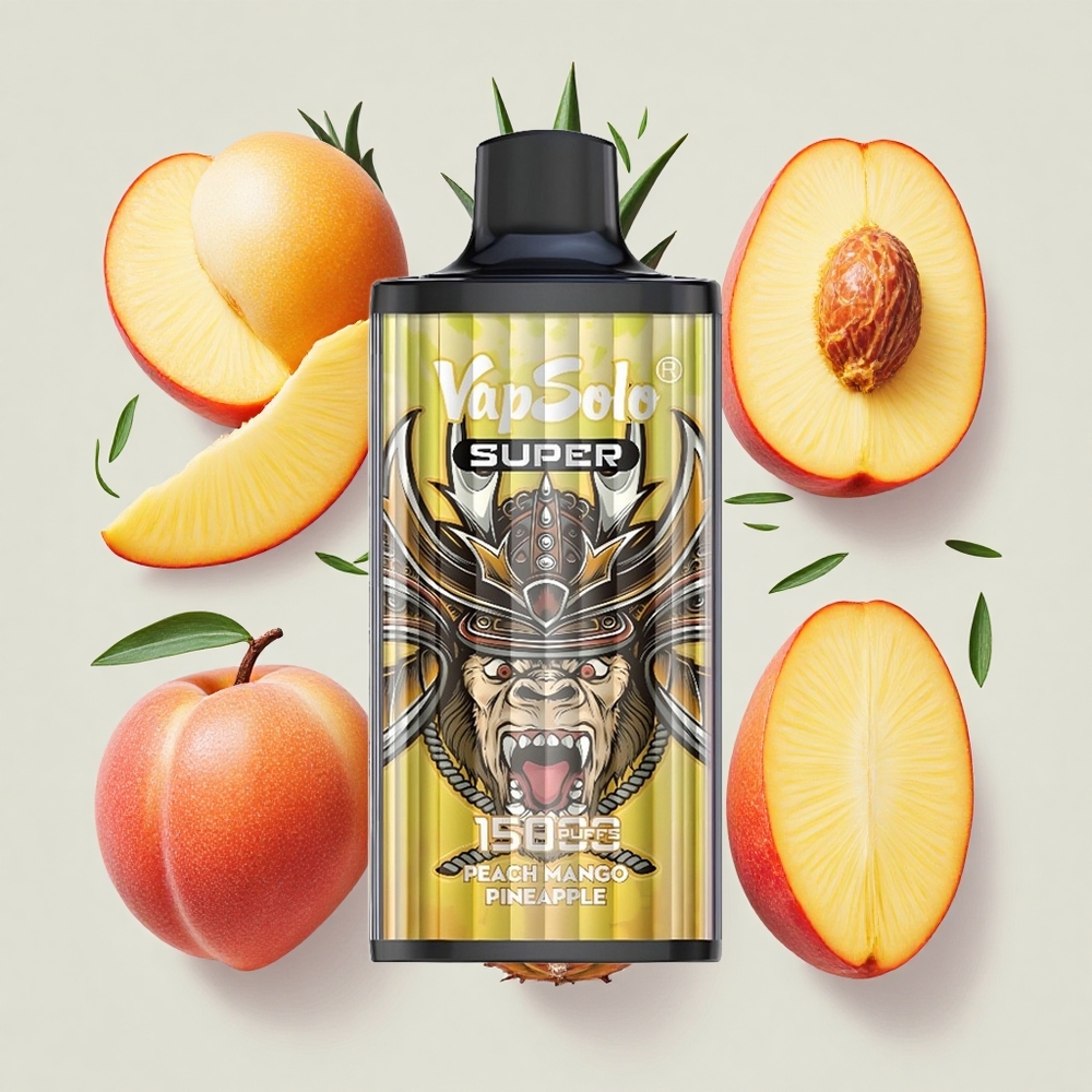 Vapsolo Super 15000 Puffs ピーチマンゴーパインアップル 40ml Japan vape