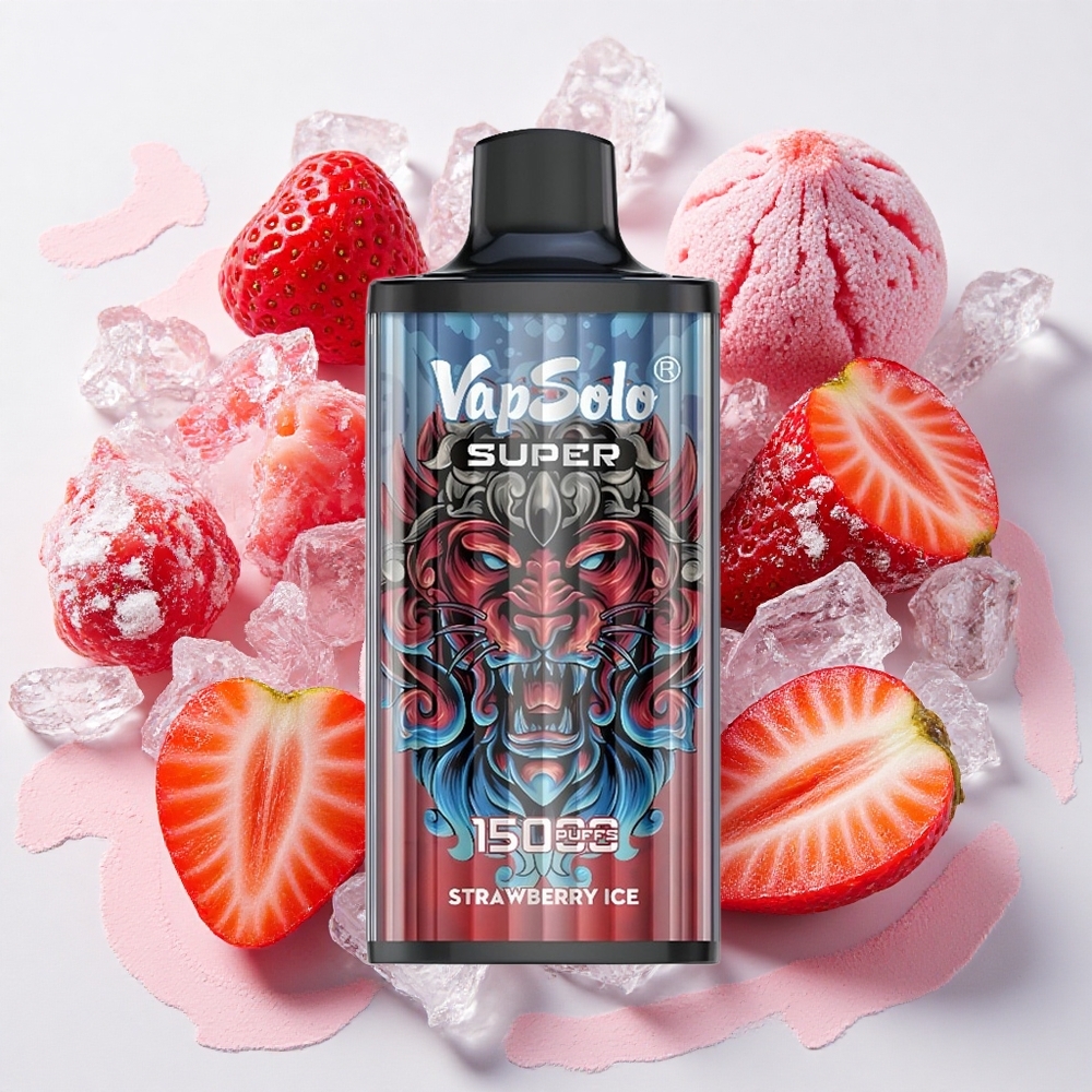 Vapsolo Super 15000 Puffs ストロベリーアイス 40ml Japan vape