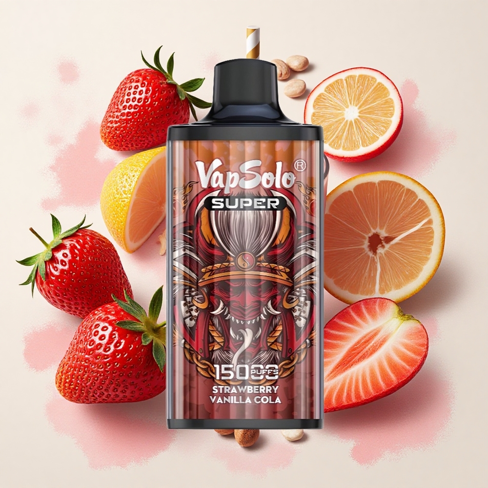 Vapsolo Super 15000 Puffs ストロベリーバニラコラ 40ml Japan vape