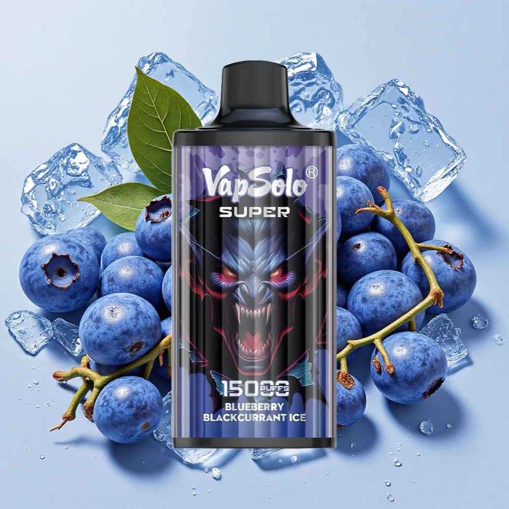 Vapsolo Super 15000 puffs ブルーベリーブラックカラントアイス 40ml Japan vape