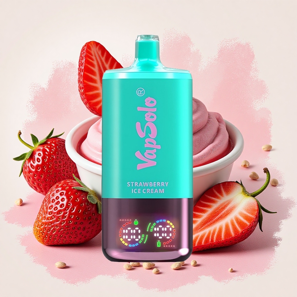 VapSolo Triple 30000 Puffs ストロベリーアイスクリーム 40ml Japan vape