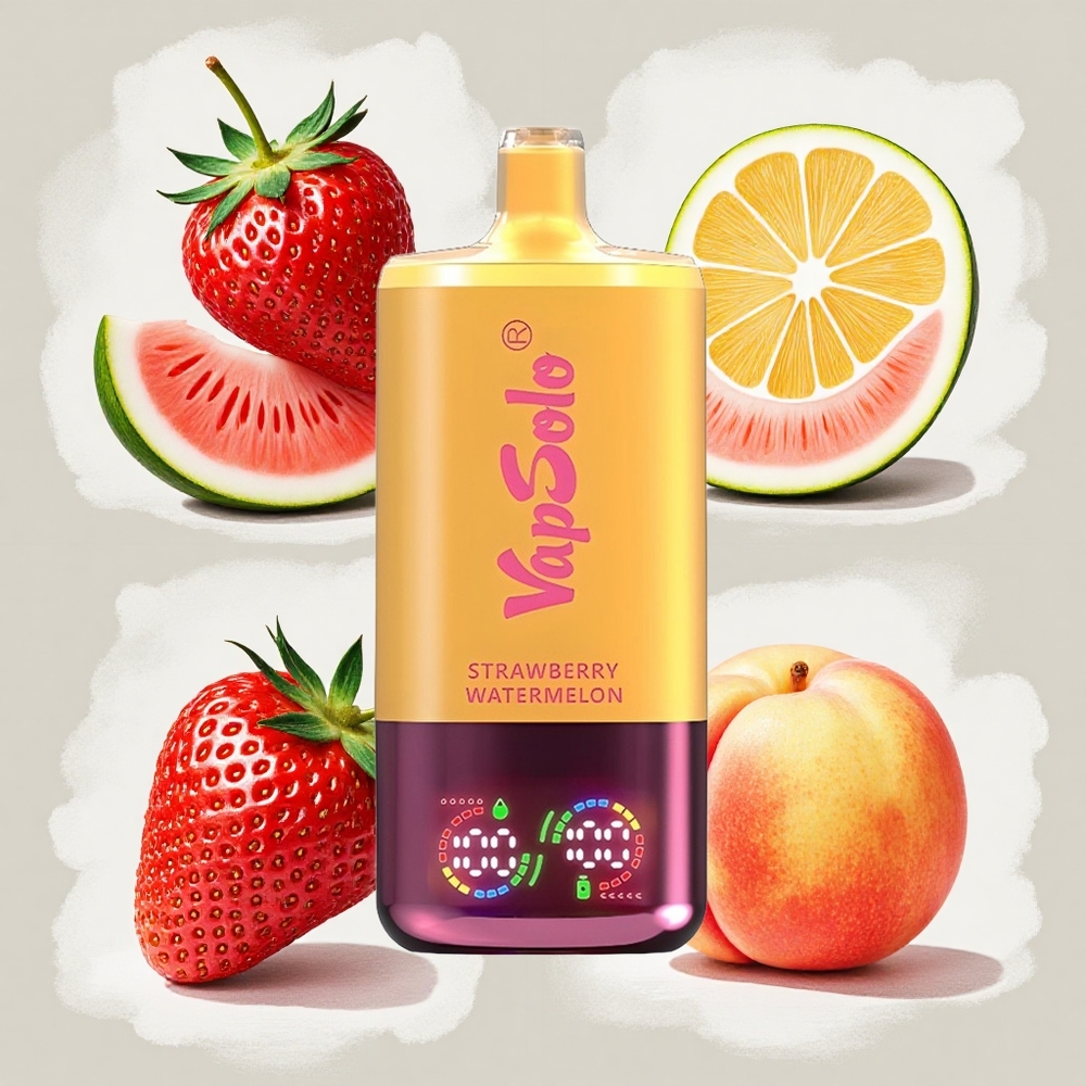 VapSolo Triple 30000 Puffs ストロベリーウォーターメロン＆レモンピーチ 40ml Japan vape