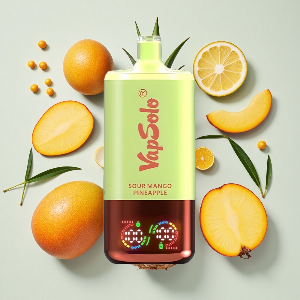 VapSolo Triple 30000 Puffs サワーマンゴーパインアップル 47x47x115mm Japan vape