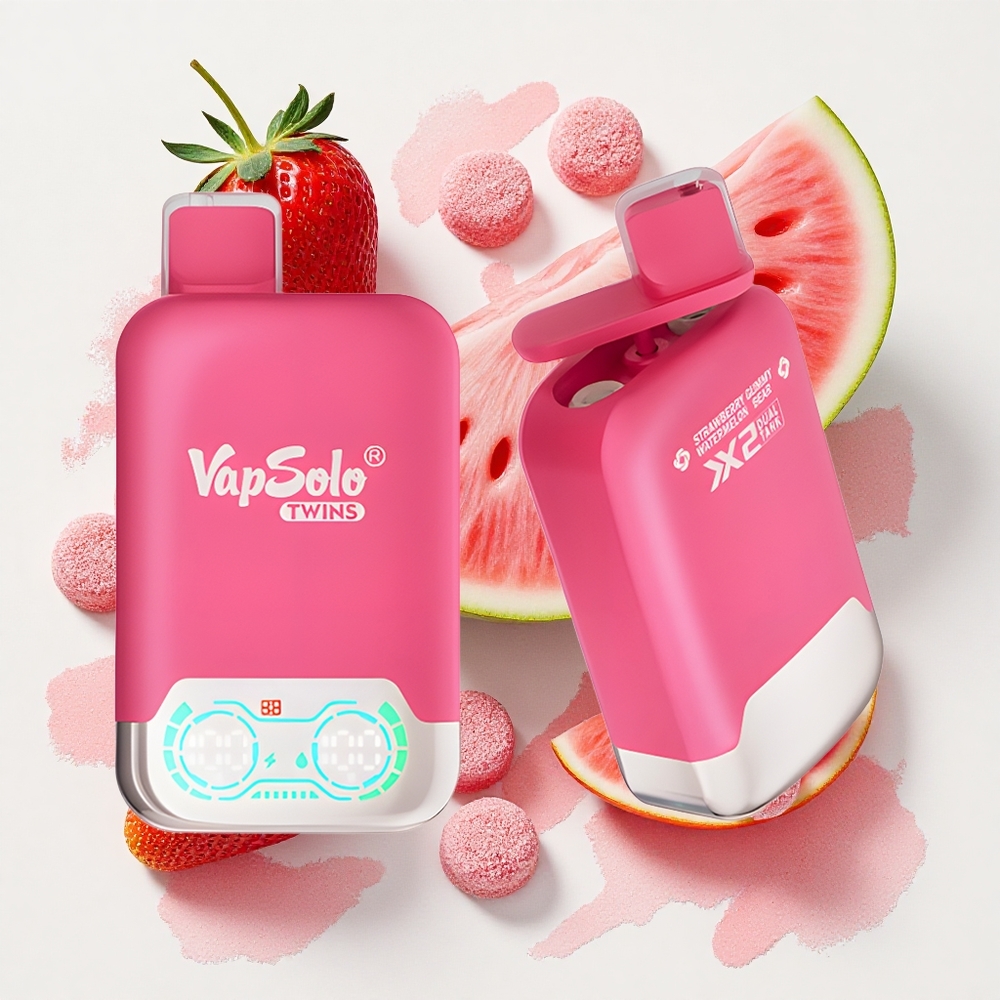 Vapsolo Twins 20000パフ ストロベリーウォーターメロン＆グミベア 40ml Japan vape