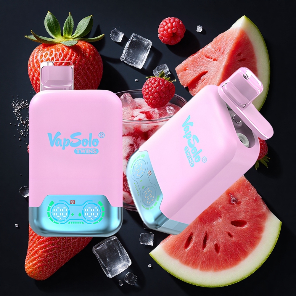 Vapsolo Twins 20000 Puffs ブラックアイスドラゴンフルーツ＆ストロベリー・ラズベリーメロン 40ml Japan vape