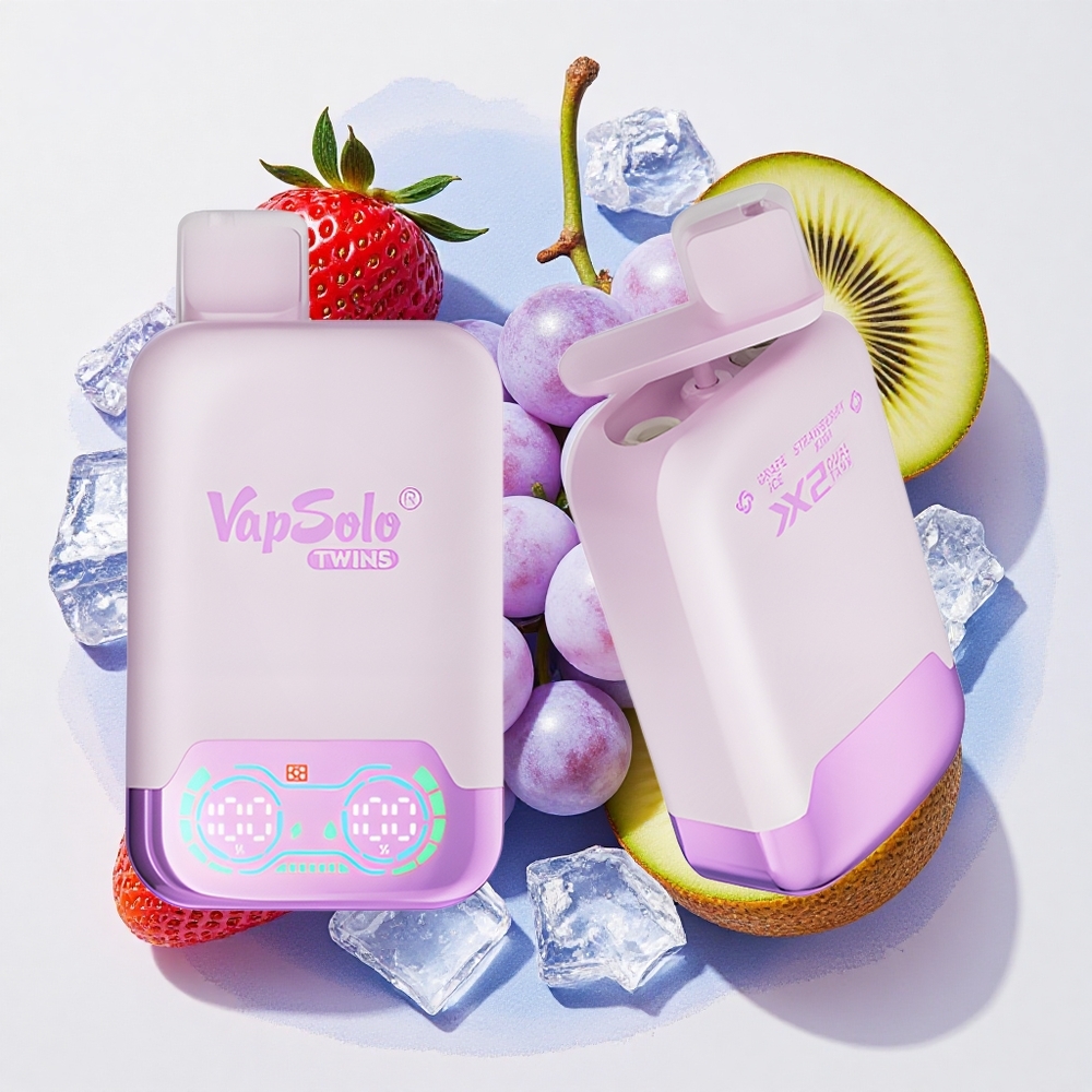 Vapsolo Twins 20000 Puffs グレープアイス＆ストロベリーキウイ 40ml Japan vape