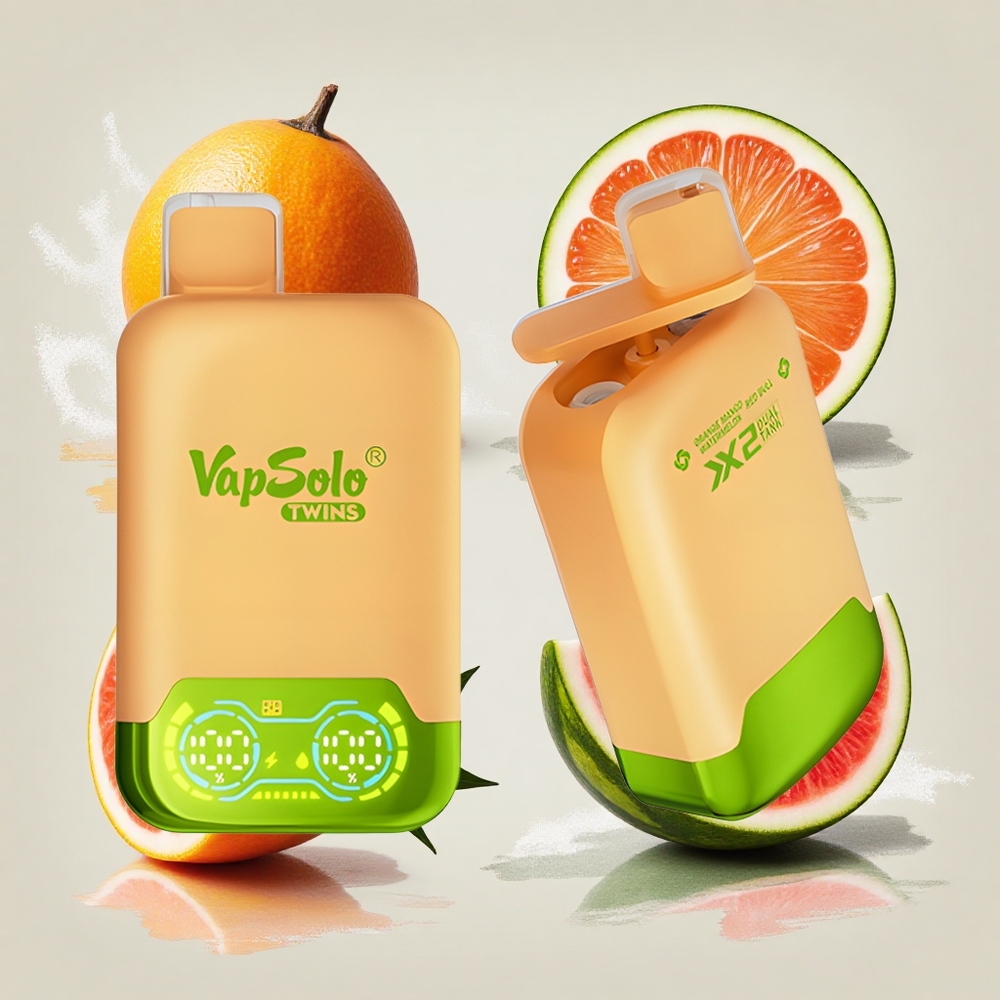 Vapsolo Twins 20000 Puffs オレンジマンゴーウォーターメロン＆レッドブル 40ml Japan vape