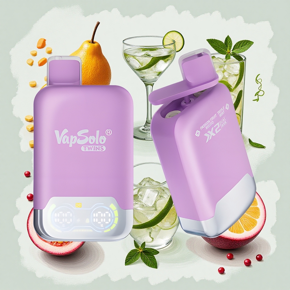 Vapsolo Twins 20000 Puffs パッションフルーツモヒート＆トリプルミント 40ml Japan vape