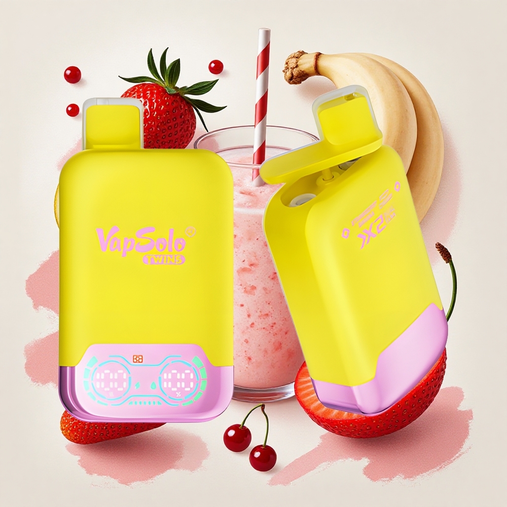 Vapsolo Twins 20000 Puffs ストロベリーバナナ＆フィジーチェリー 40ml Japan vape