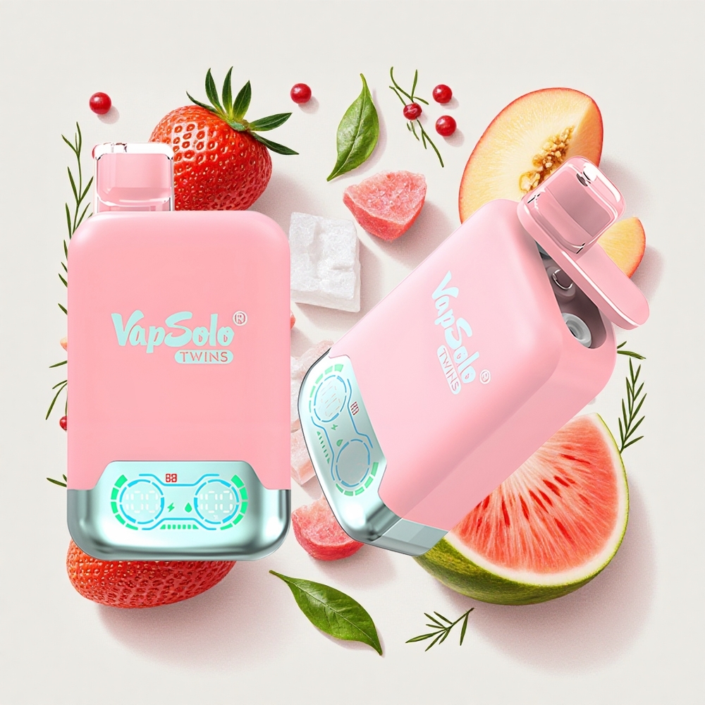 Vapsolo Twins 20000 Puffs ストロベリーアイス＆マンゴーピーチウォーターメロン 40ml Japan vape