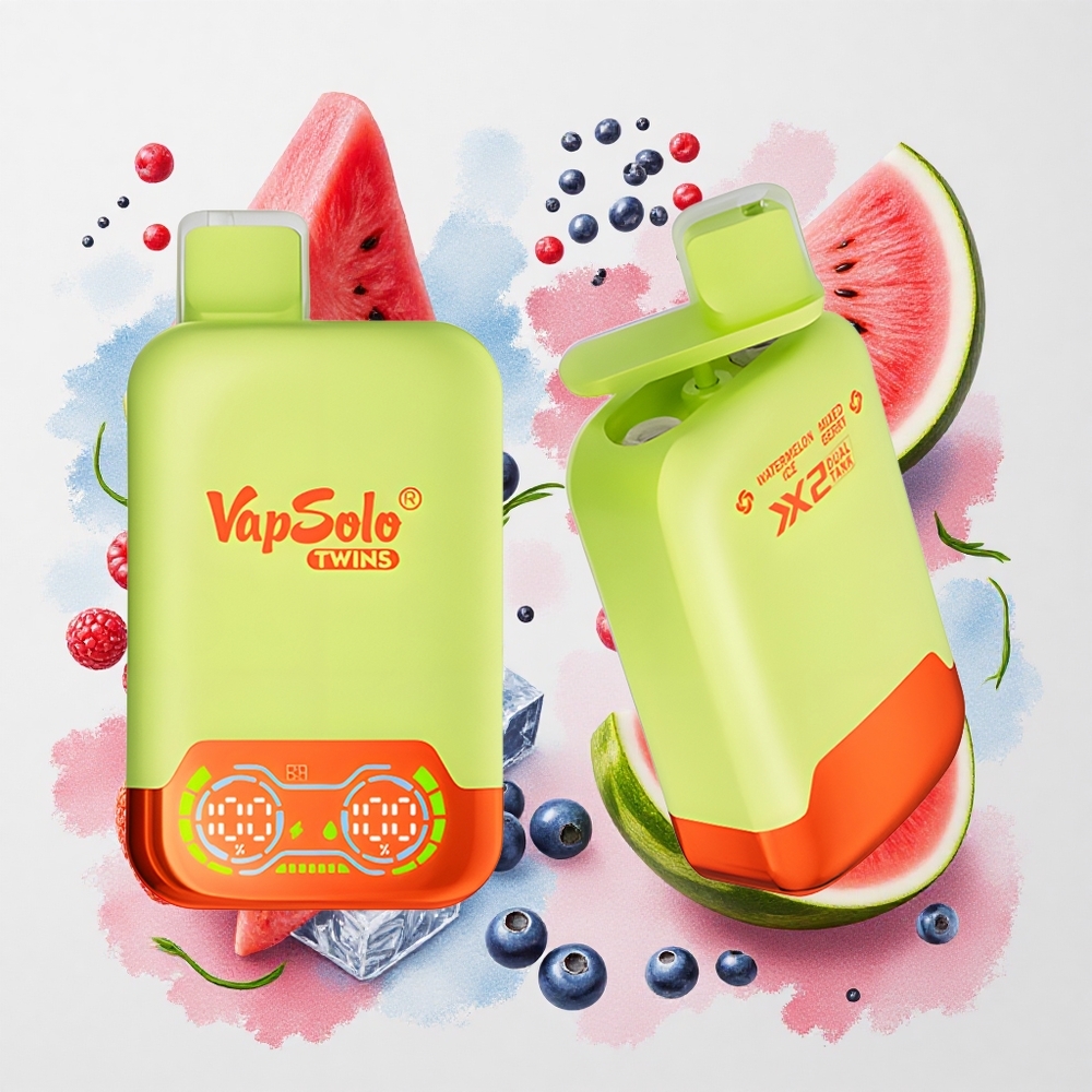 Vapsolo Twins 20000 Puffs ウォーターメロンアイス＆ミックスベリー 40ml Japan vape