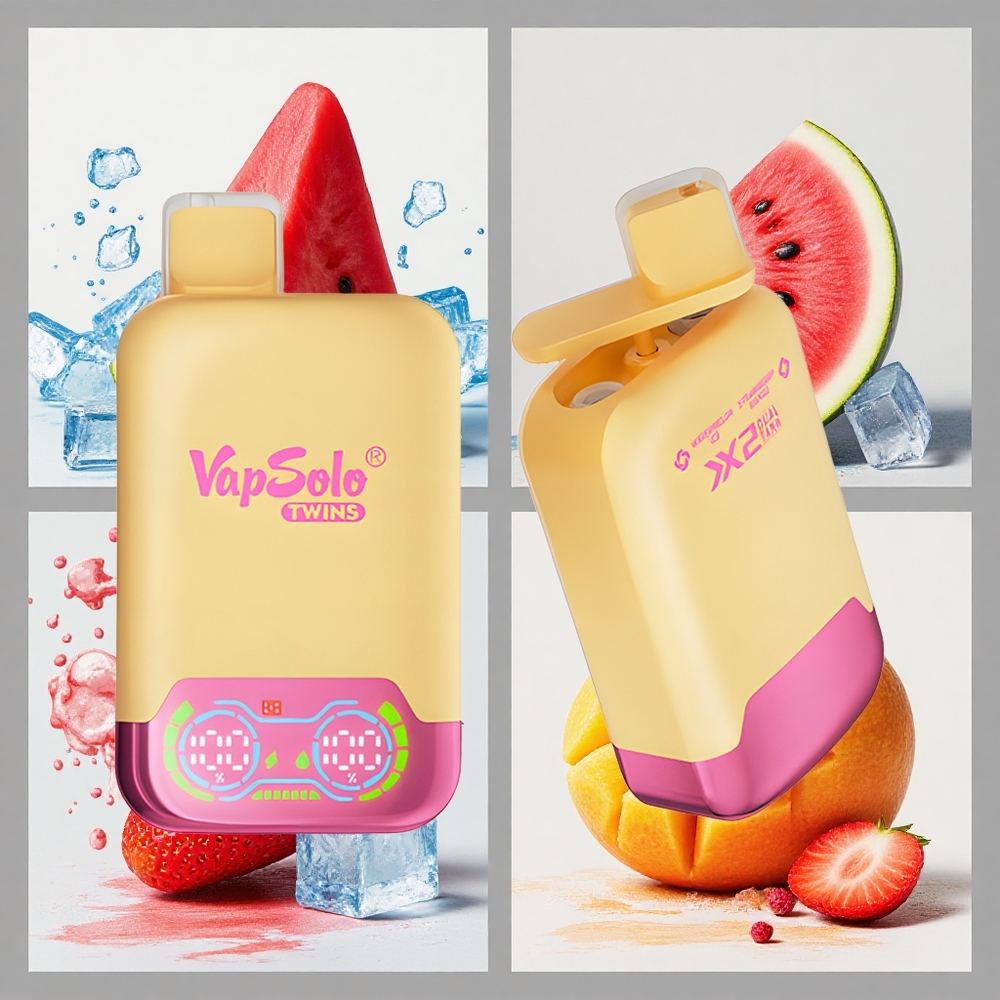 Vapsolo Twins 20000 Puffs スイカアイス＆ストロベリーマンゴー 40ml Japan vape