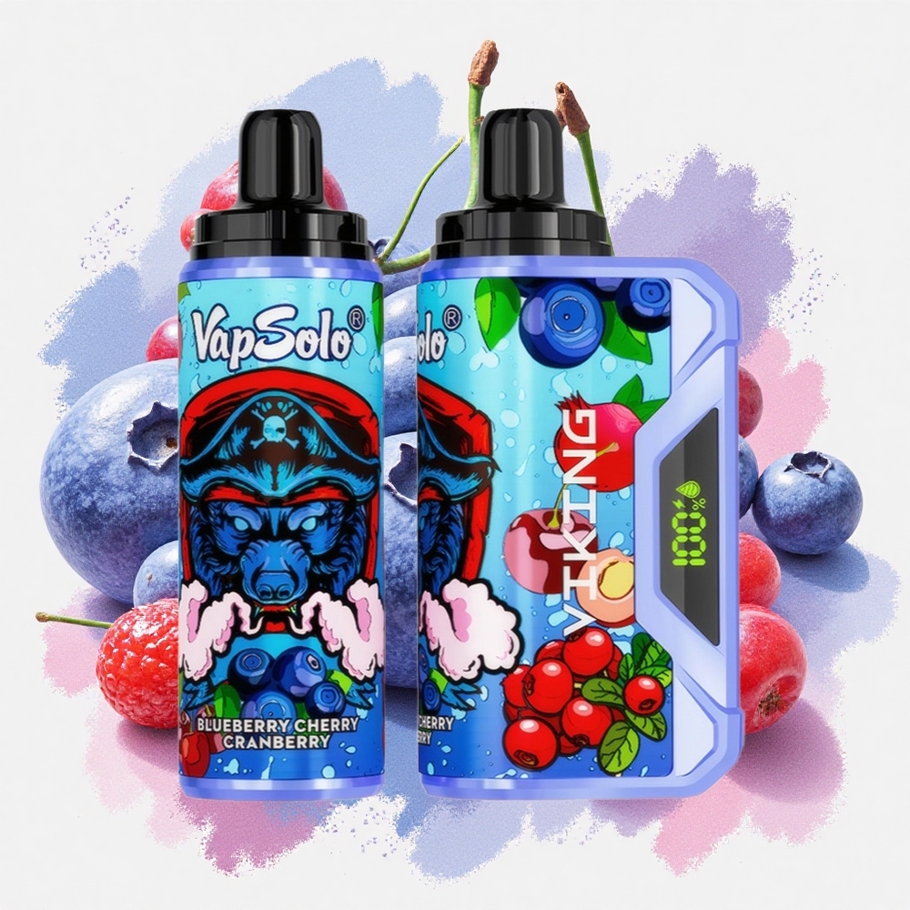 VapSolo VIKING 12000 Puffs ブルーベリー・チェリー・クランベリー 22ml Japan vape