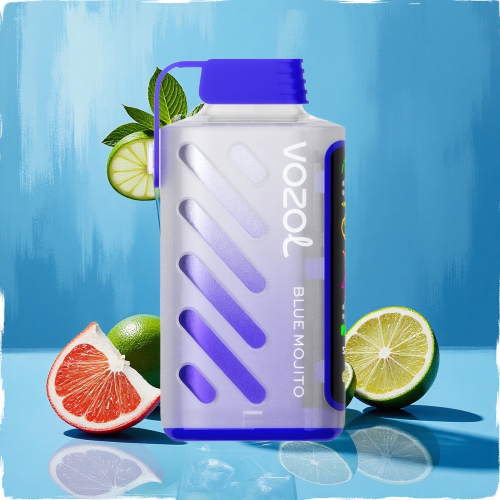 VOZOL Gear Power 20000 Puffs ブルーモヒート ニコチン濃度50mg/ml フルスクリーンディスプレイ Japan vape