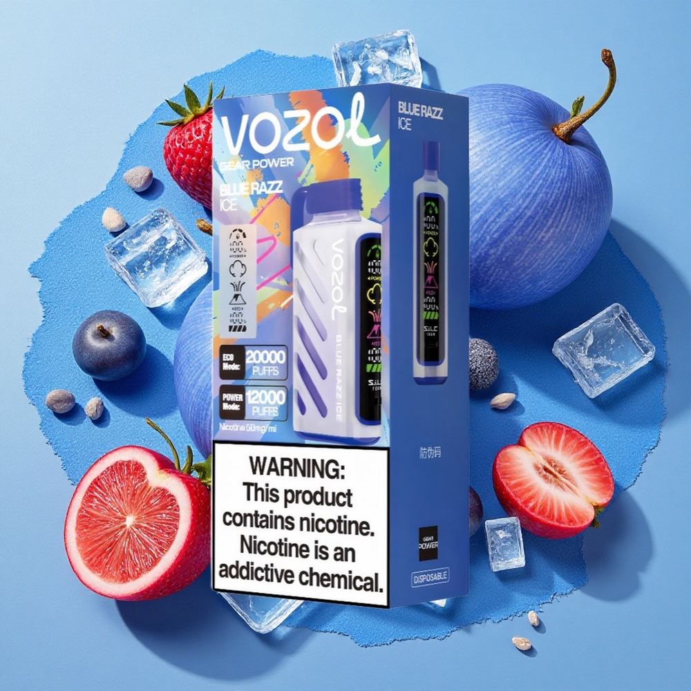 VOZOL Gear Power 20000 Puffs ブルーラズアイス S.i.L.C.テック搭載 Japan vape