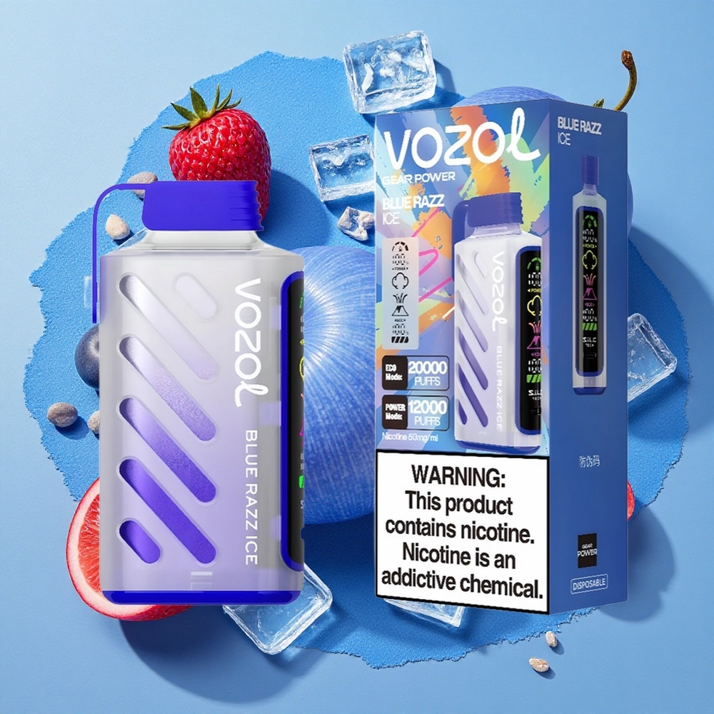 VOZOL Gear Power 20000 Puffs ブルーラズアイス S.i.L.C.テック搭載 Japan vape
