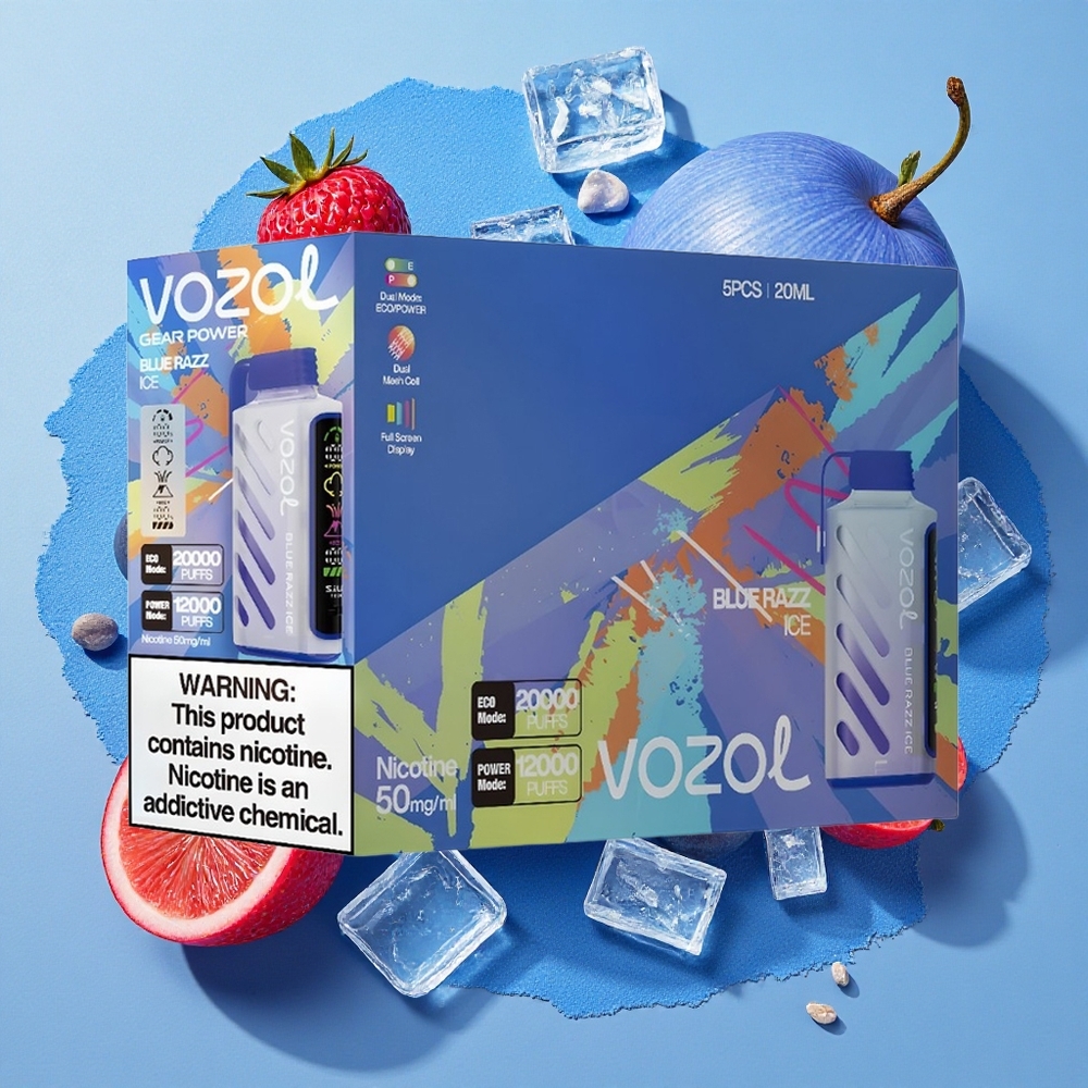 VOZOL Gear Power 20000 Puffs ブルーラズアイス S.i.L.C.テック搭載 Japan vape