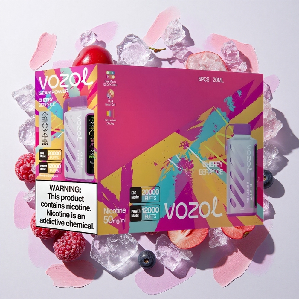 VOZOL Gear Power 20000 Puffs チェリーベリーアイス S.i.L.C.テック搭載 Japan vape