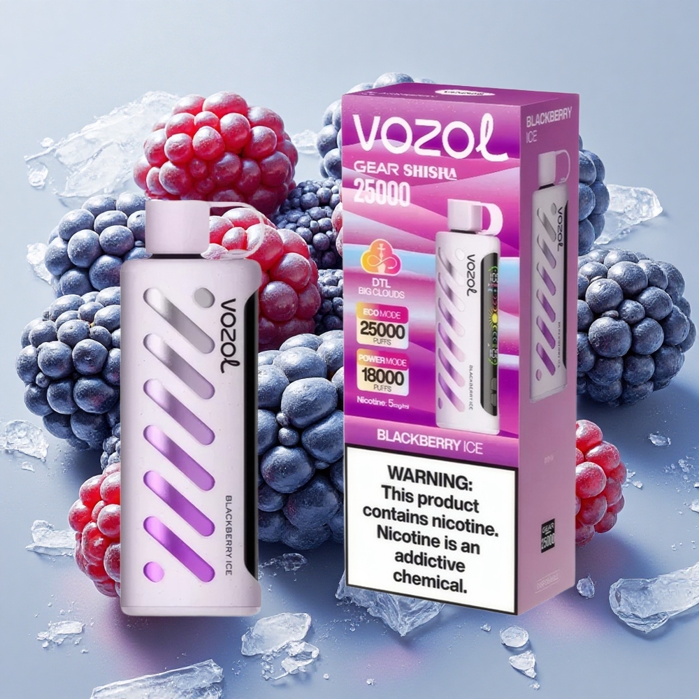 VOZOL Gear Shisha 25000 Puffs ブラックベリーアイス 30フレーバー S.i.L.C Tech Japan vape