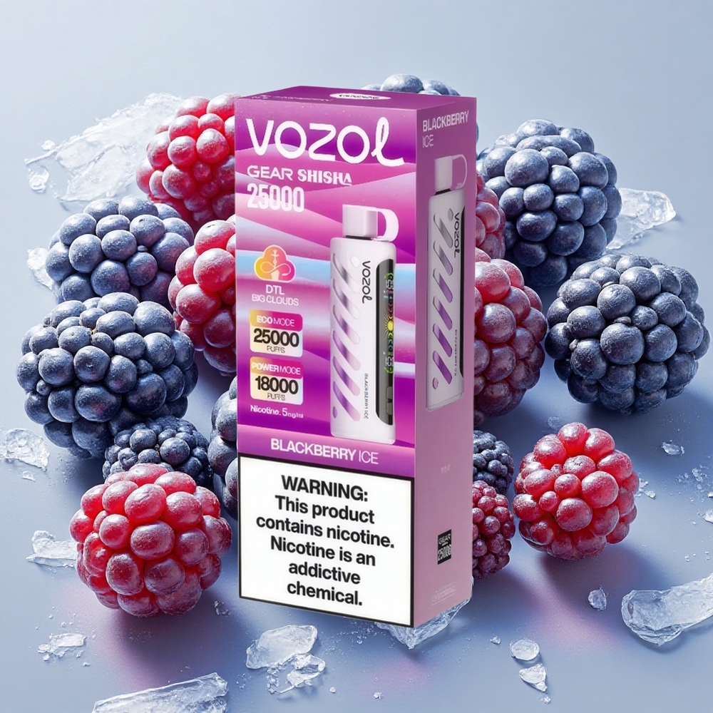 VOZOL Gear Shisha 25000 Puffs ブラックベリーアイス 30フレーバー S.i.L.C Tech Japan vape