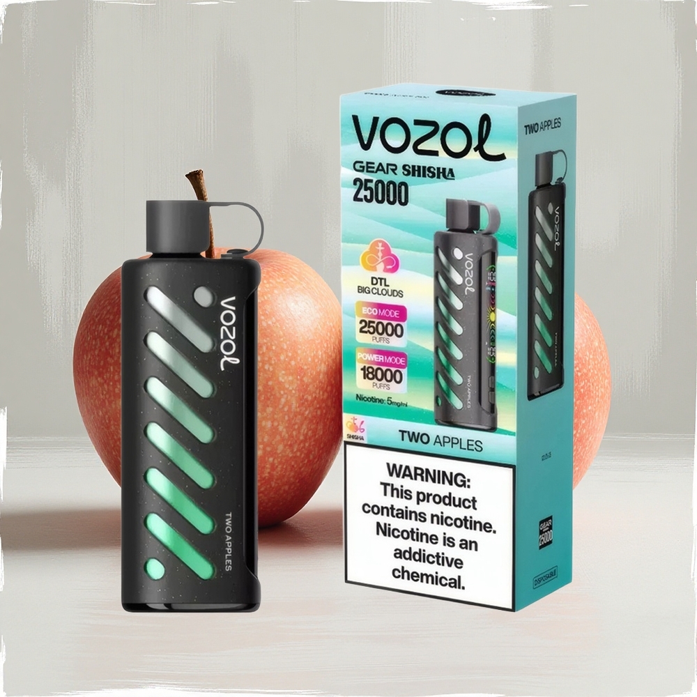 VOZOL Gear Shisha 25000 Puffs ダブルアップル(二つのりんご) S.i.L.C Tech搭載 Japan vape