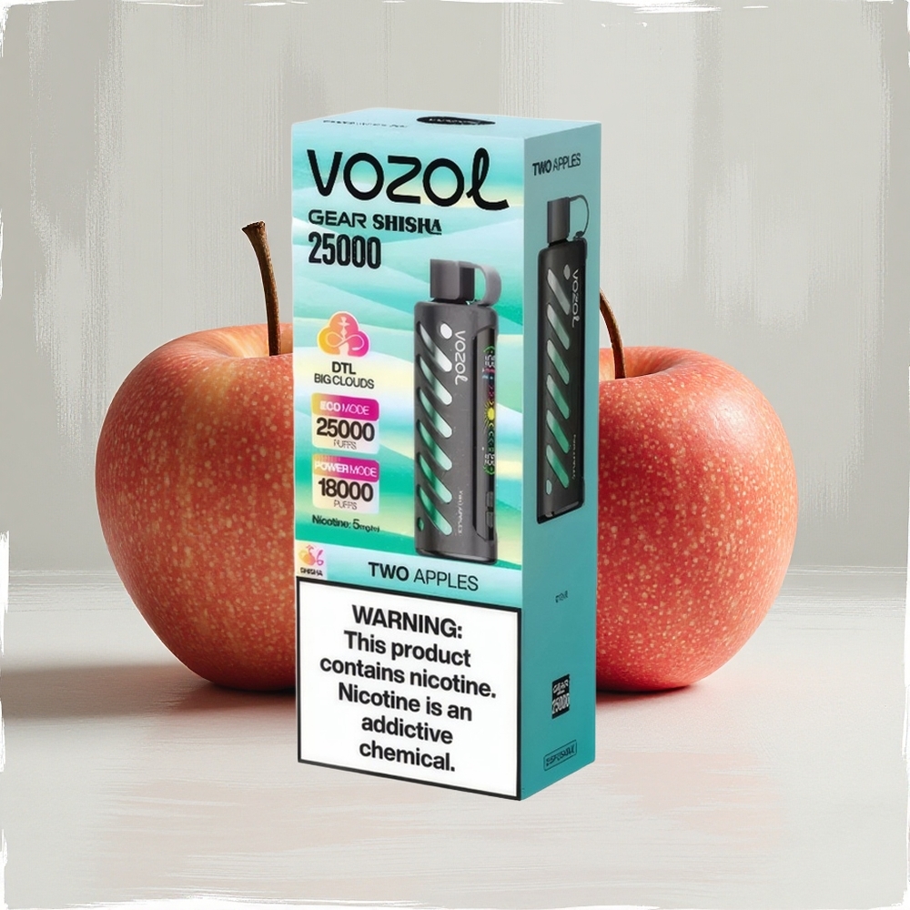 VOZOL Gear Shisha 25000 Puffs ダブルアップル(二つのりんご) S.i.L.C Tech搭載 Japan vape