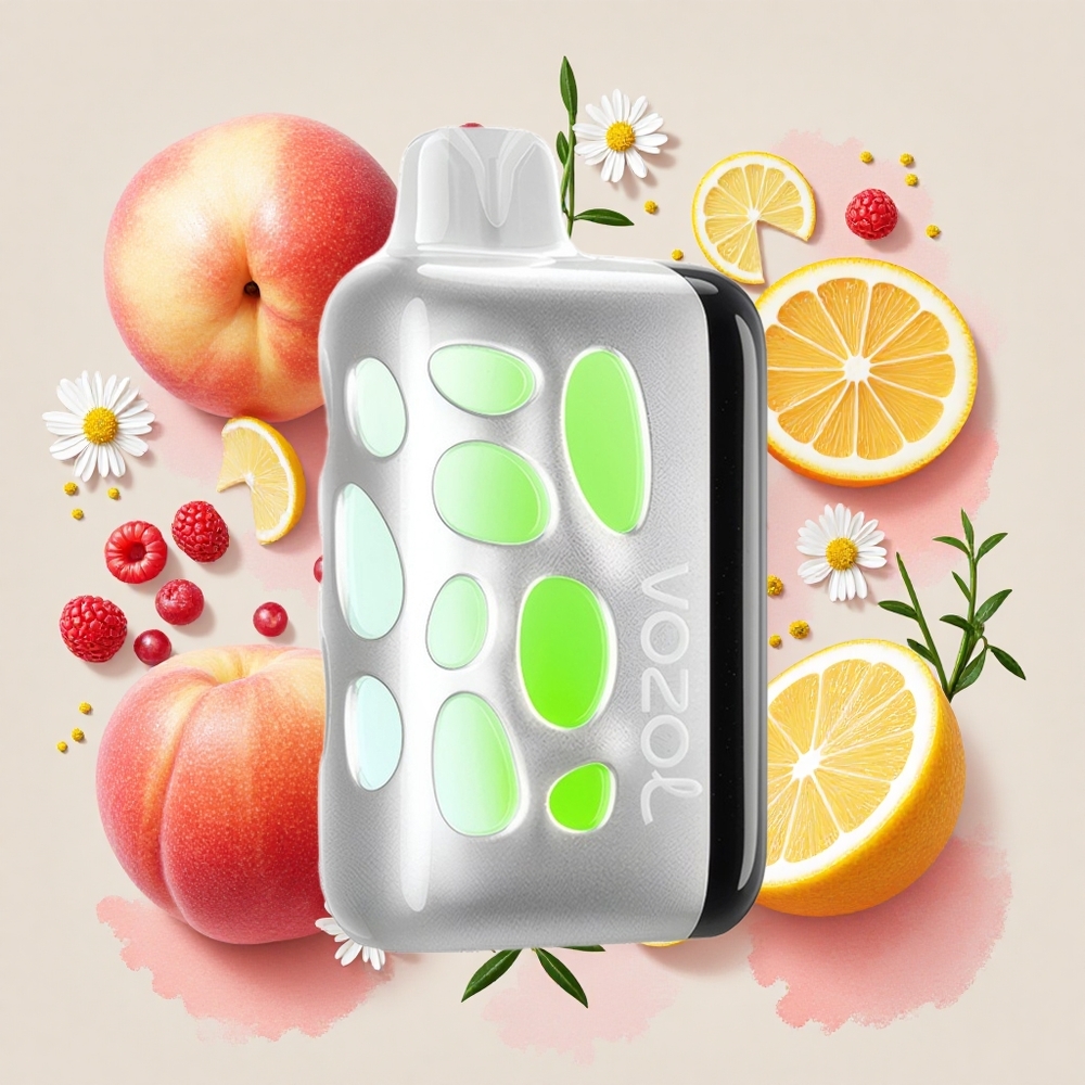 VOZOL RAVE 40000 ピーチラズベリーレモネード 270度ビビッドグローデザイン Japan vape