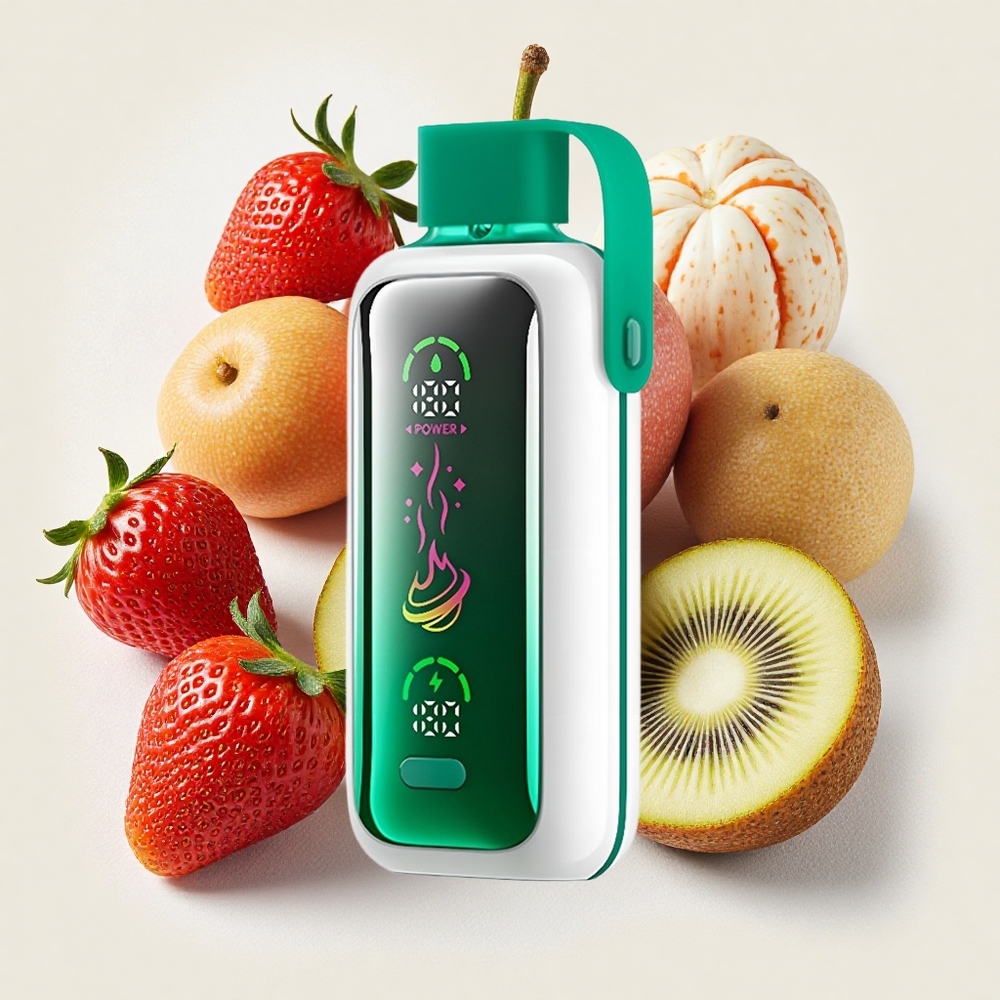 VOZOL Star 20000 Puffs ストロベリーキウイ 2.2インチHDミラー画面 Dual mesh Japan vape